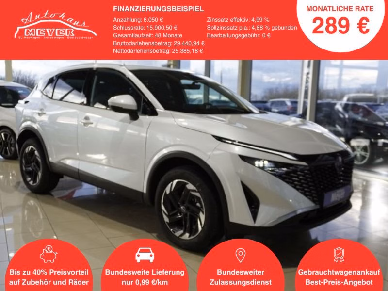 Nissan Qashqai 1,3 DIG-T Xtronic UPE=42000€!      **