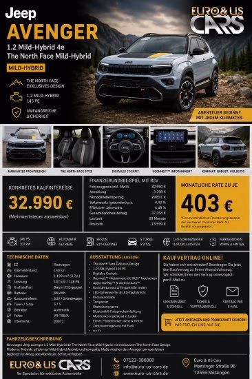 Jeep Avenger 1.2 Mild-Hybrid 4e The North Face Mild-