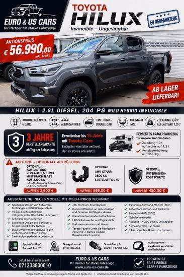 Toyota Hilux DoKA 2,8ltr invincible DAB*ACC*SHZ*App* 2