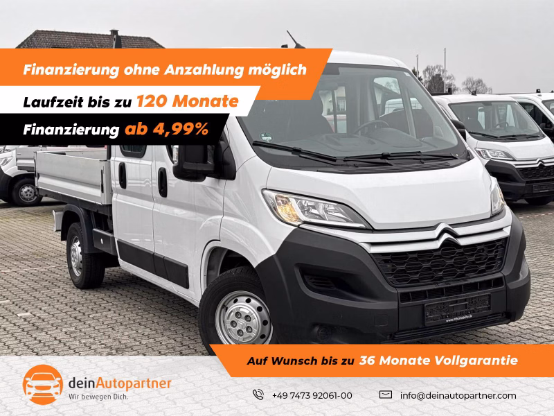 Citroën Jumper Pritsche 2.2 BlueHDi Doppelkabine 7-Sitzer/Klima/AHK/DABTempomat