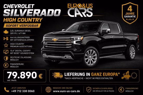 Chevrolet High Country 3,0ltr Duramax Diesel MJ 2025 4 Jah
