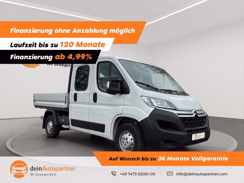 Citroen Jumper Pritsche 2.2 BlueHDi DoKa 7-Sitzer/Klima/AHK/DAB/Tempomat