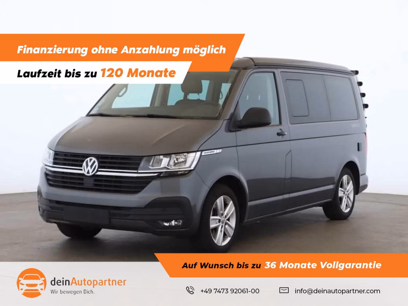 Volkswagen T6.1 California Beach Navi Leder StandHzg. AHK Rfk Pano Markise