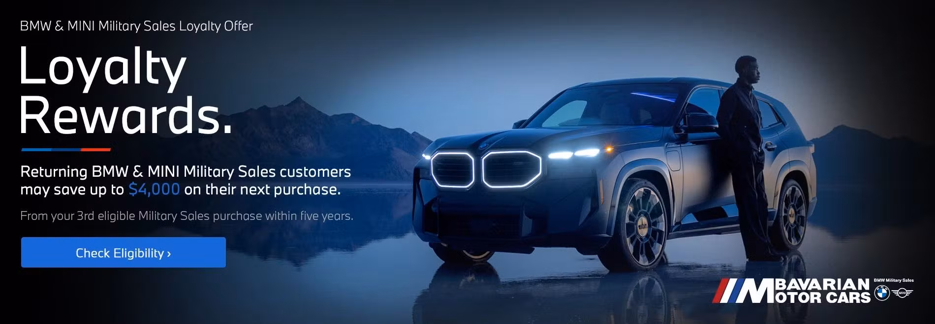 BMW Military Sales | Bavarian Motor Cars | Loyalty Program | Loyalty Rewards | Extra Savings Discount | BMW Sale | MINI Sale