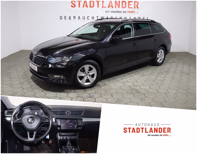 Skoda Superb Combi Ambition Navi / AHK / Klimaauto. Used vehicle for sale | First registration 02/2017 | Price 15.990 €
