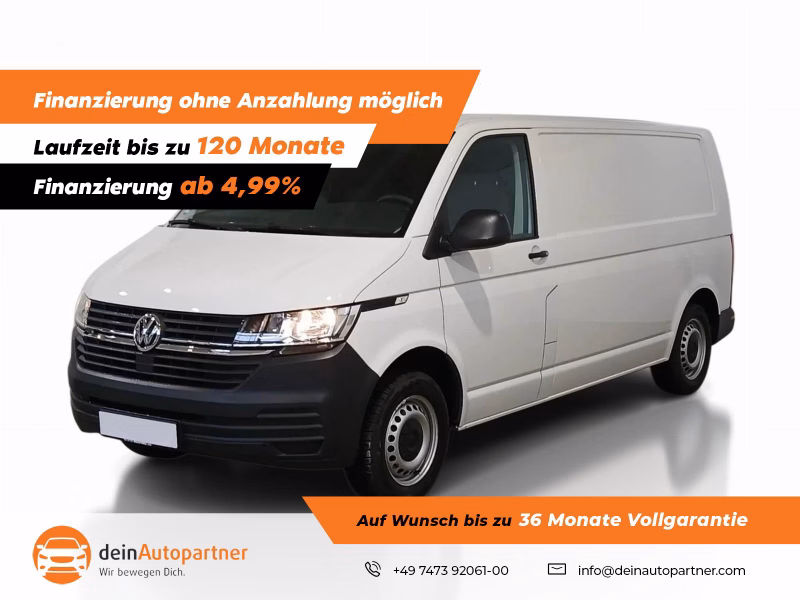 Volkswagen T6.1 Transporter Kasten e ABT elektro lang KLIMA/AHK/DAB