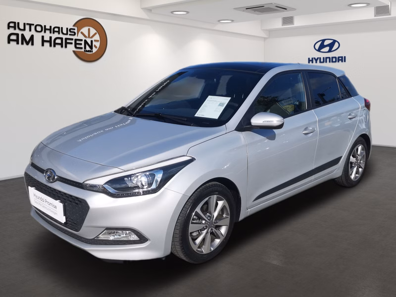 Hyundai i20 YES! Plus Panoramaglasschiebedach, Navi, 8fach bereift