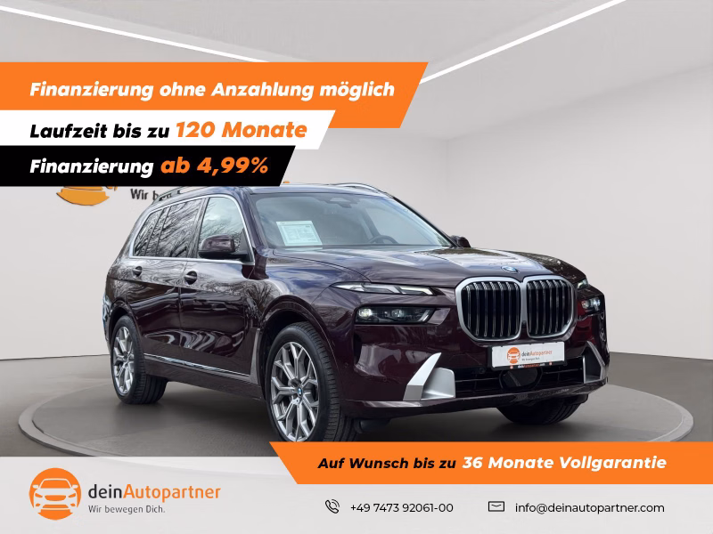 BMW X7 xDrive 40 d LED/LEDER/HUD/PANO/RFK/SIDE/LANE/7-SITZER/ UVP 108,769.34