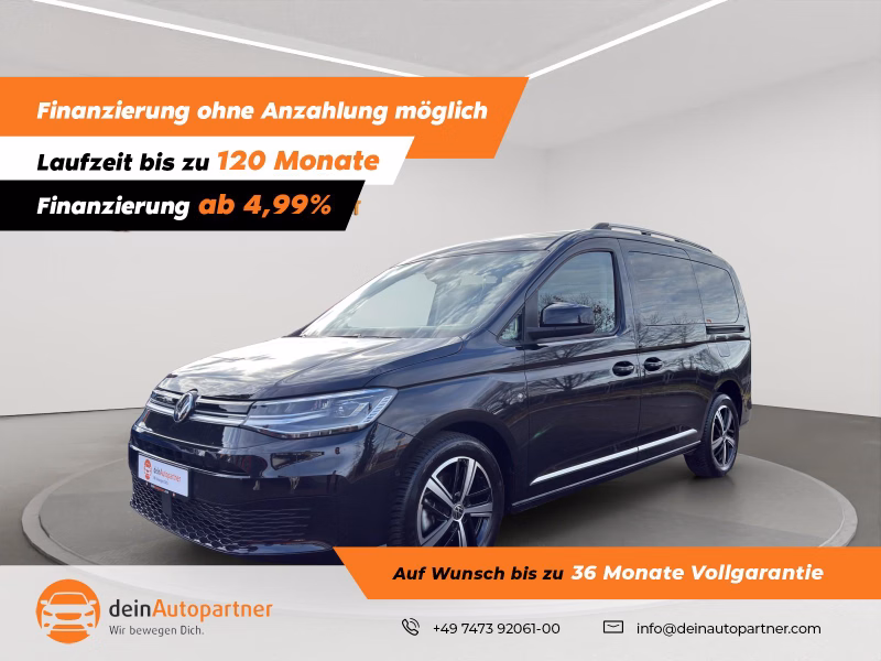 Volkswagen Caddy 1.5 TSI Maxi 7 Sitzer Style LED/LEDER/AHK/SIDE/LANE/RFK/VIRTUAL COCKPIT