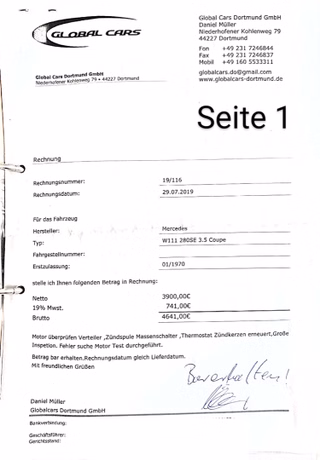 1969 Mercedes-Benz 280 SE 3.5 Liter V8 mit Luftfahrwerk, Schiebedach - photo 137