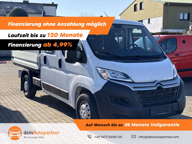 Citroën Jumper Pritsche 2.2 BlueHDi Doppelkabine 7-Sitzer/Klima/AHK/DAB/Tempomat
