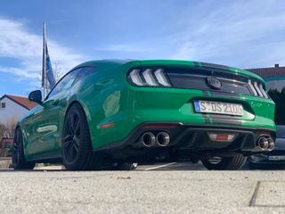 Edelstahl Endrohre 4 x 114 mm für Mustang FL 2018
