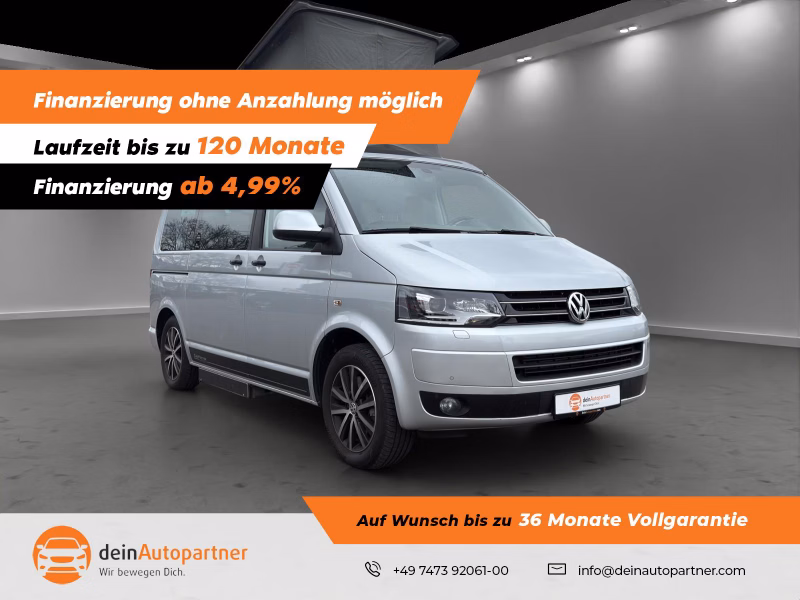 Volkswagen T5 California 2,0 TDI Beach Aufstelldach/STANDHZ/AHK/Kasettenlift K90