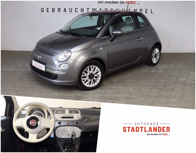 Fiat 500 Lounge 1.2 PANO KLIMA AUTOMATIK PDC Used vehicle for sale | First registration 05/2014 | Price 8.990 €