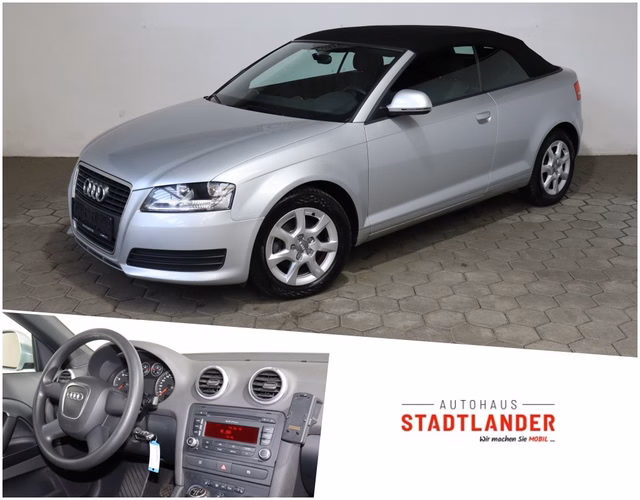 Audi A3 Cabriolet Attraction 1.6 KLIMA SHZ 1. HAND! Gebrauchtwagen Kaufen | EZ 03/2009 | Preis 7.990 €
