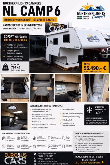 Northern Lights Campers NLCamp 6 Solar -12000,00 Hagelschaden olar Mark