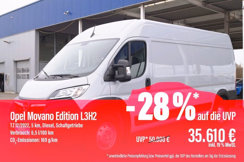 Opel Movano Edition L3H2 2,2 140PS UPE=50000€!   **