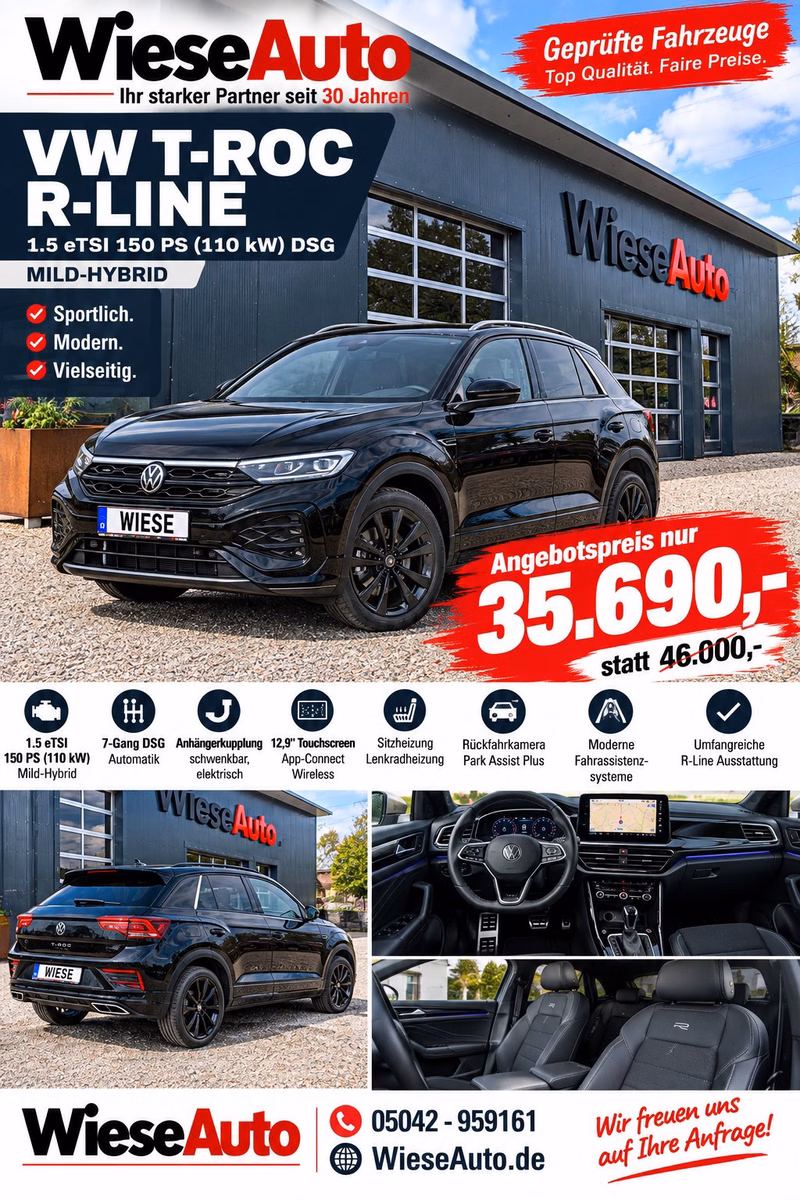 Volkswagen T-Roc 1.5 eTSI 110 kW R-Line