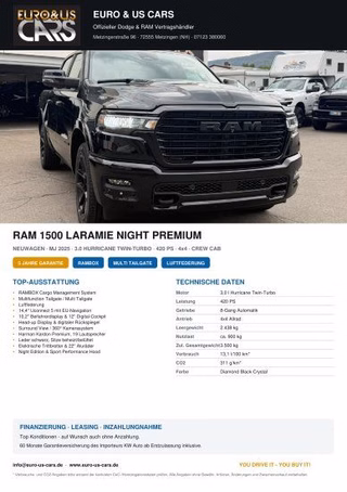 Dodge RAM Neuwagen Kaufen