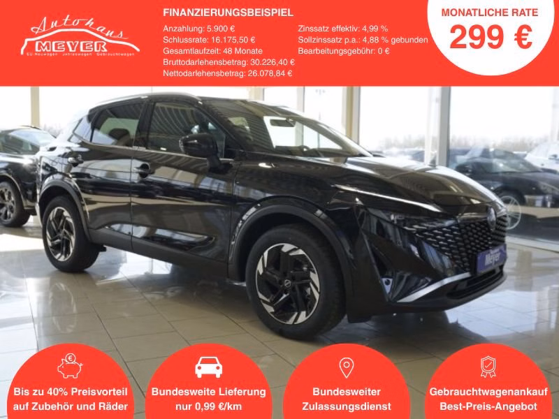 Nissan Qashqai 1,3 DIG-T Xtronic Pano/LED/Navi/Kamera/Keyless  **