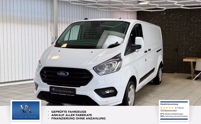 Ford Transit Custom Kasten 1 Hand. Mega Ausstattung. Totwinkel, Sitzheizung. Rückfahrkamera. 320 L2 Trend