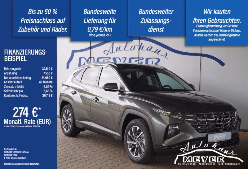 Hyundai TUCSON 1.6 T-GDI Pano/Voll-LED/Navi/el.Klappe/Ke