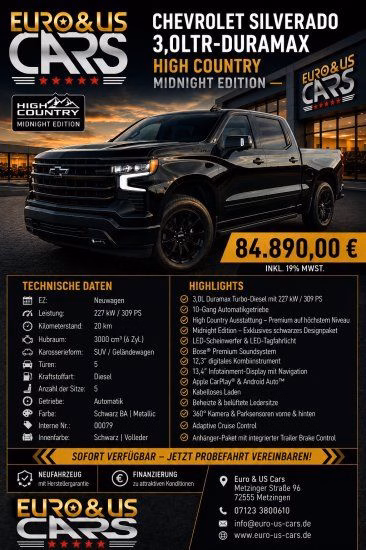 Chevrolet High Country 3,0ltr Duramax Diesel MJ 2026 Night