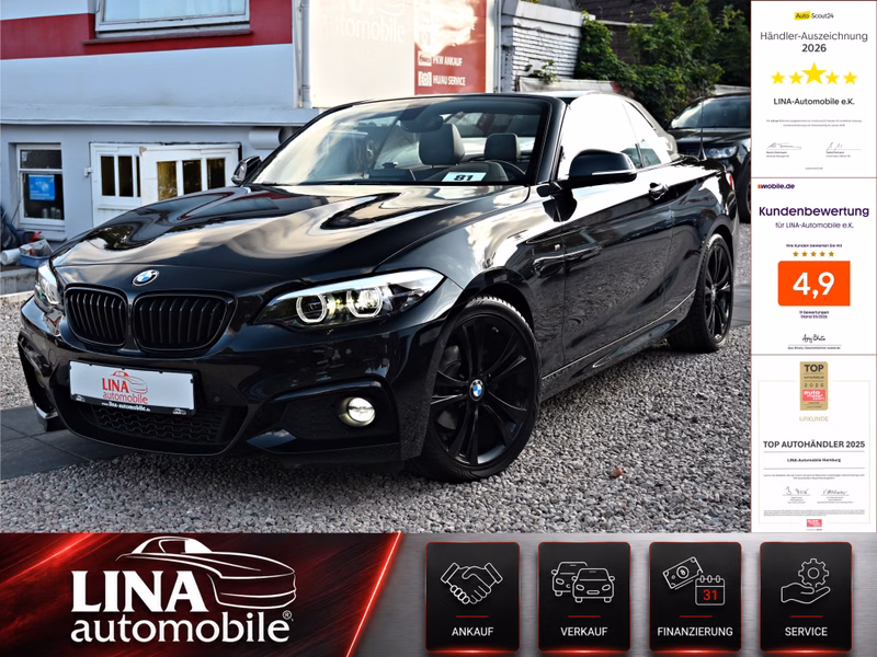 BMW 218 d Cabrio M-Paket Navi Leder LED