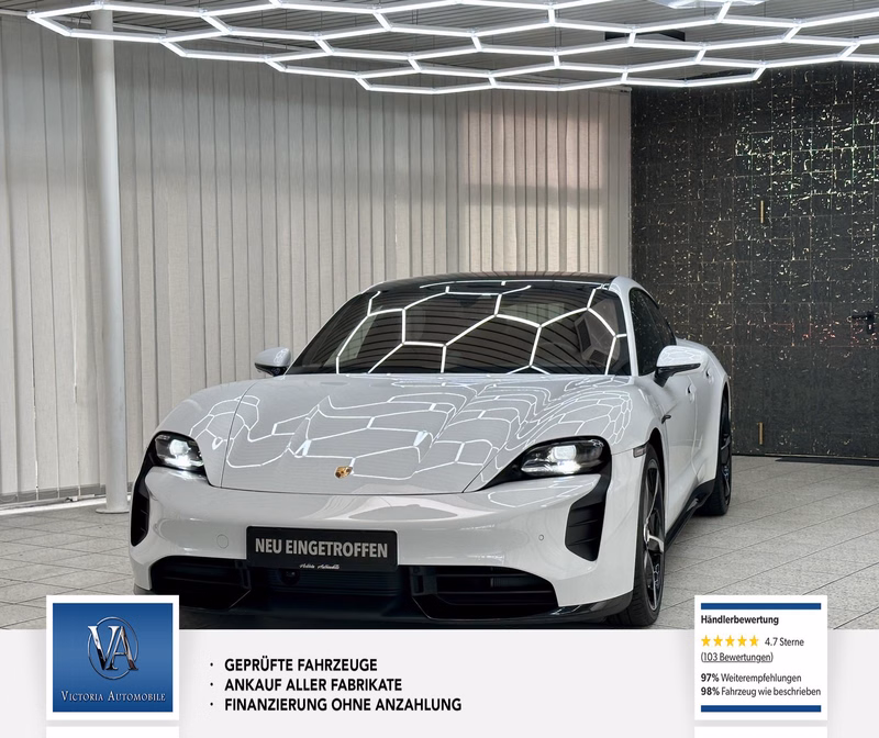 Porsche Taycan Turbo 1 Hand, Scheckheft, Beifahrer-Display, Burmester, Sport Design