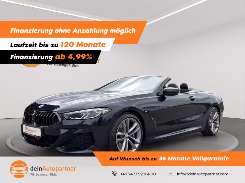 BMW 840d xDrive Cabrio M Sport LEDER/LASER/ACC/SURROUND VIEW/HUD/VIRTUAL COCKPIT
